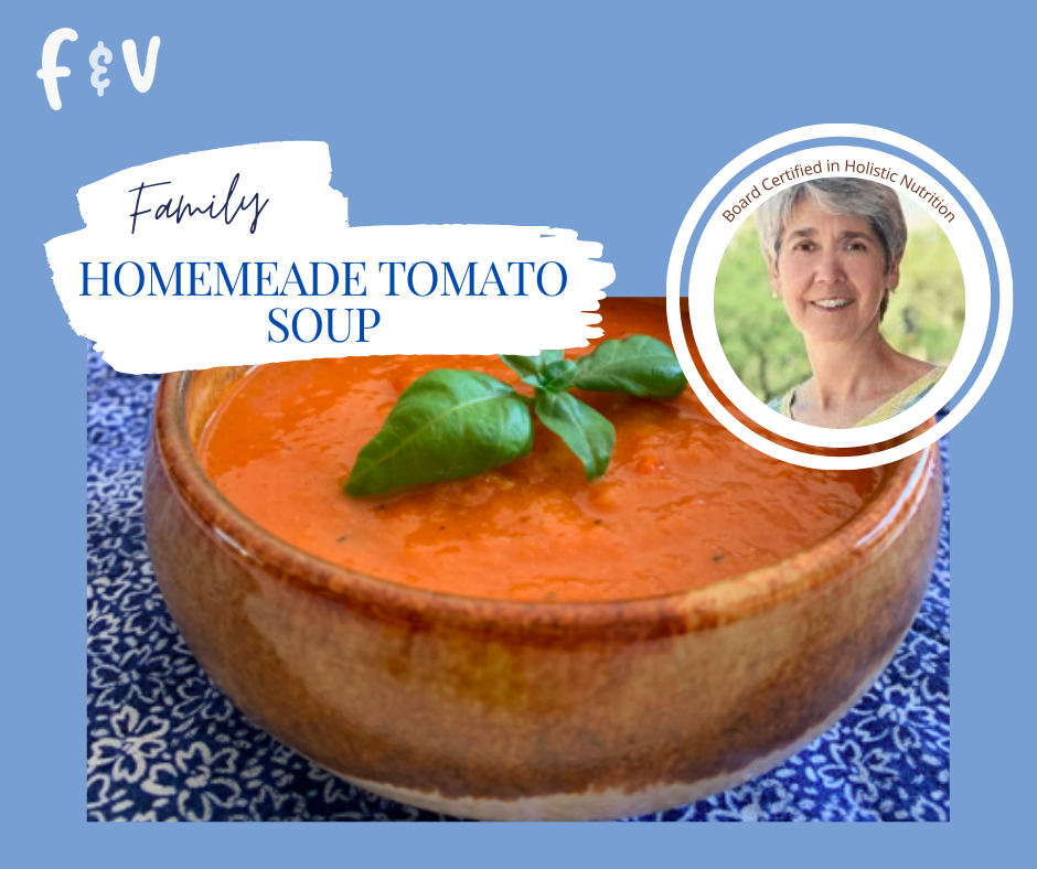 A recipe for the cold days: Homemade tomato soup.